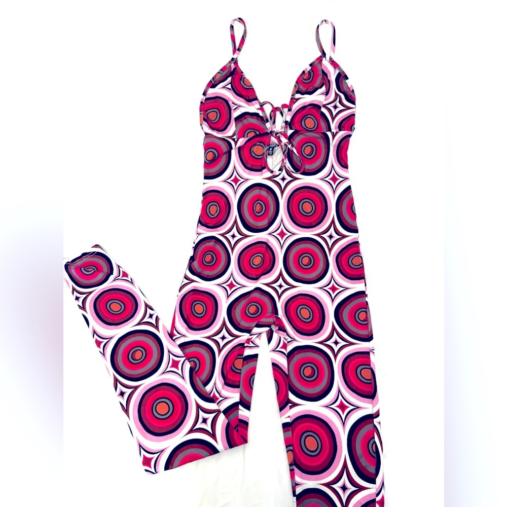 Retro patterned Doll Kill jumpsuit size S